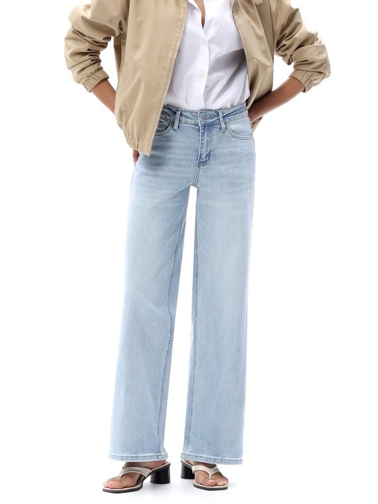 oneso Denim - Oneso Mid Rise Wide Leg Jeans - Light Wash NWT 14W